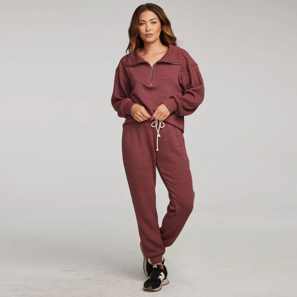 SALTWATER LUXE Half Zip Pullover/‎ Joggers Set Size Large